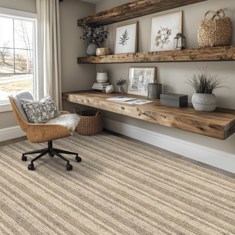 Soft wool carpet in a residential home interior