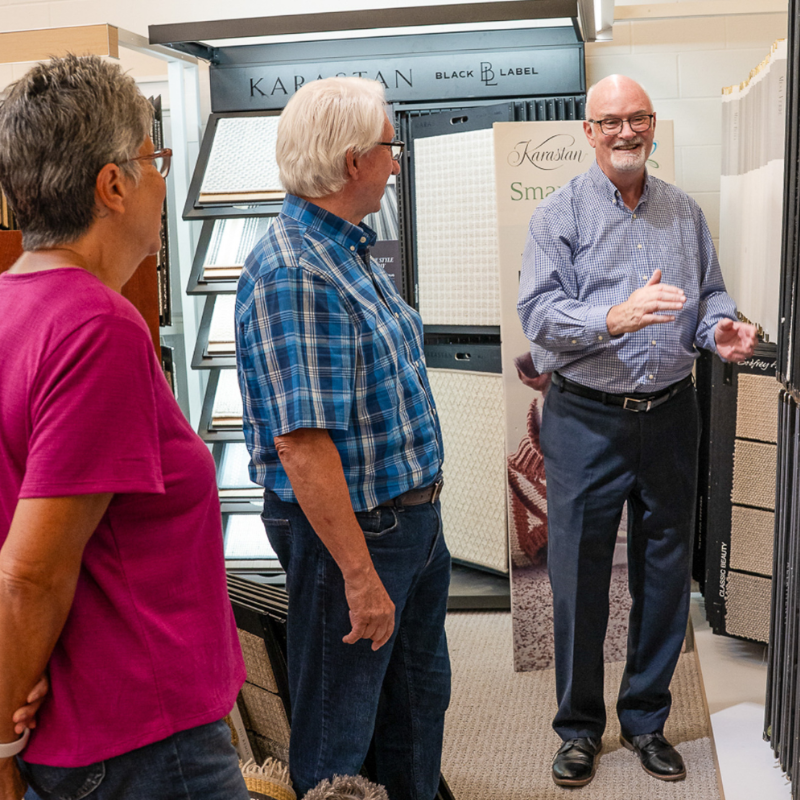 Durable wool carpet in high traffic living space