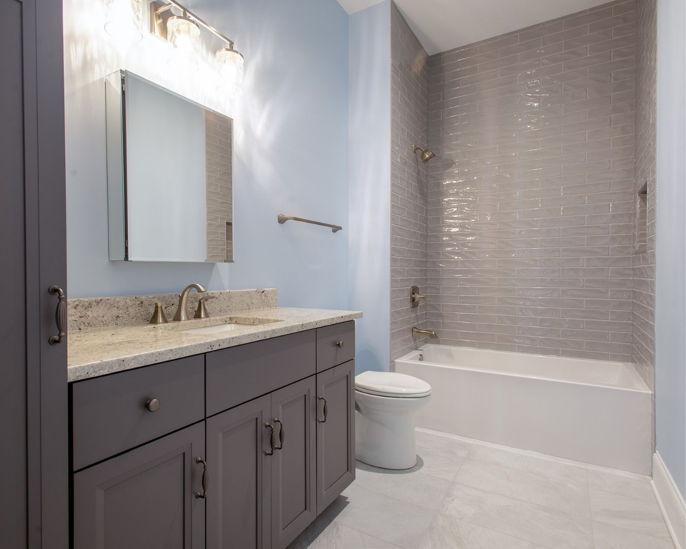 Bathroom tile flooring