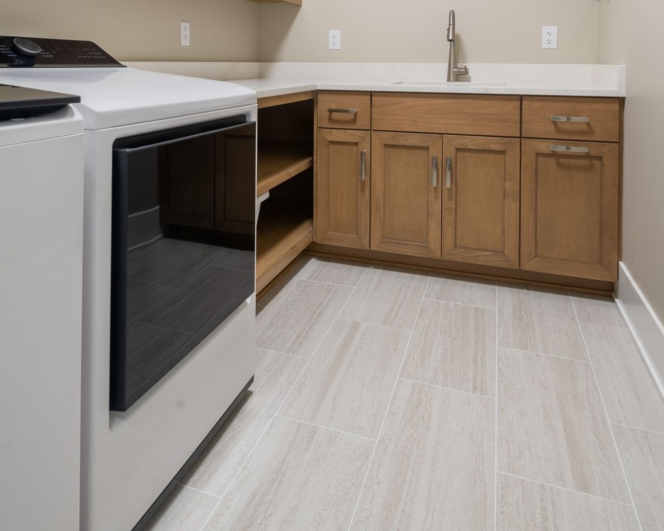 Laundry room tile flooring